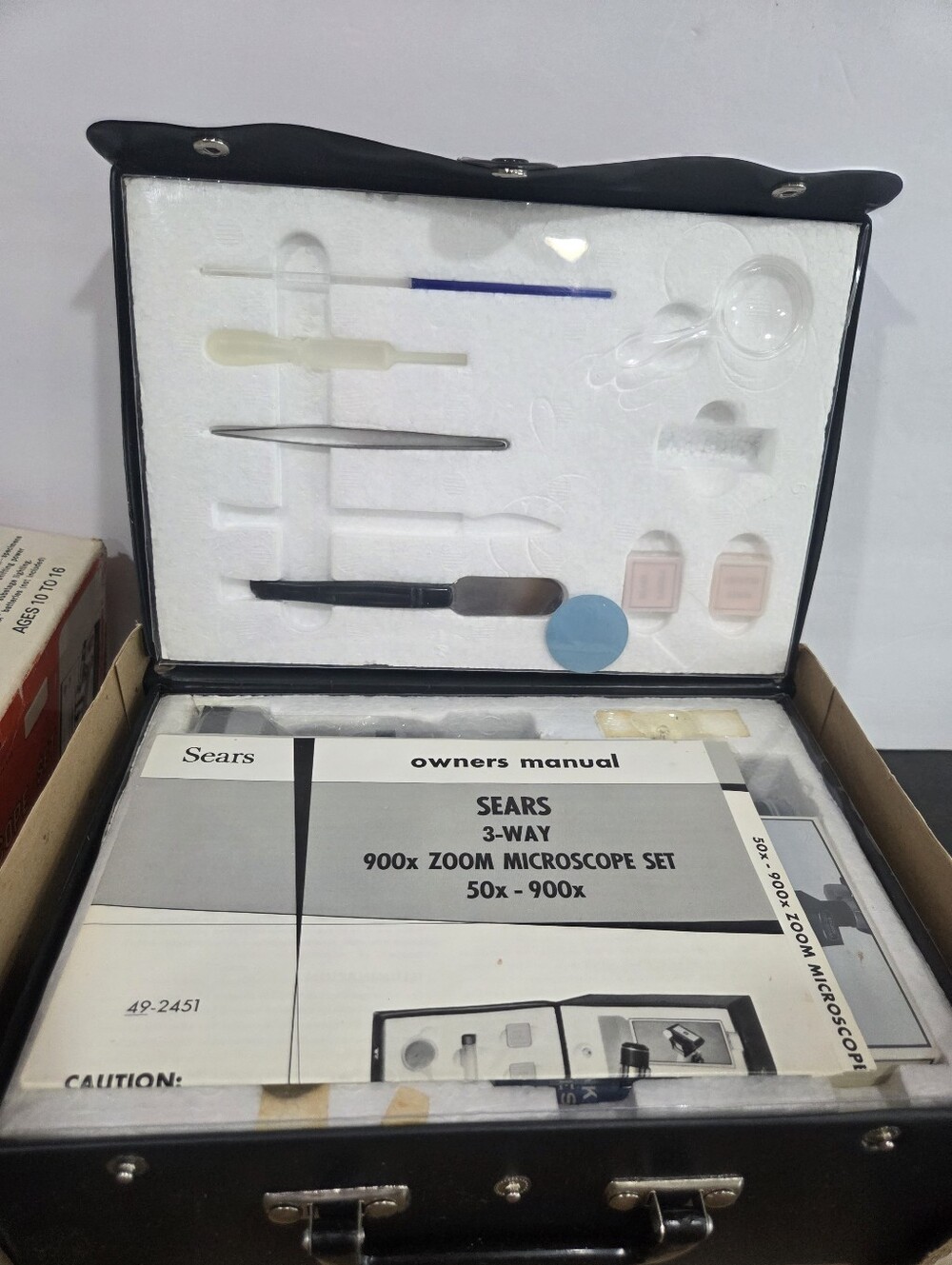Sears Zoom Microscope Set 50 to 900 Power - White/Gray - Picture 6 of 10